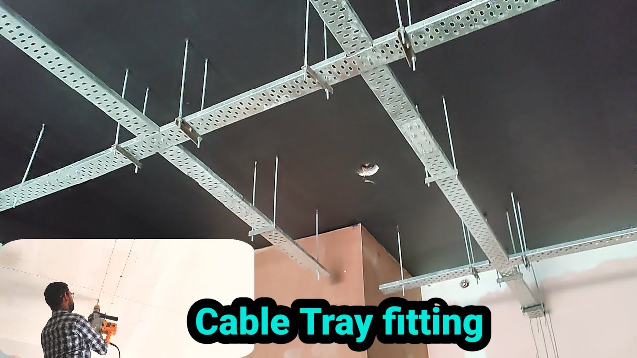 Cable Tray kaise lagaye ।। Cable tray cutting fitting ।। Tray full work A to Z
