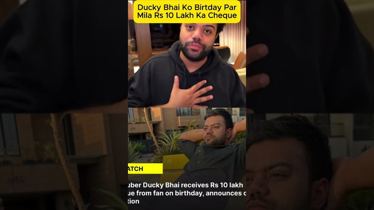 Ducky Bhai’s Birthday Vlog Turns Controversial | 10 Lakh Cheque Gift | 