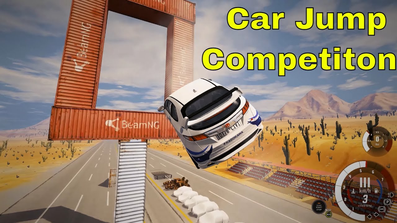 Epic Car Jump Competiton #2 PRO | Max Car Crash Video | Car Jumps and Crashes | BeamNG drive fun
