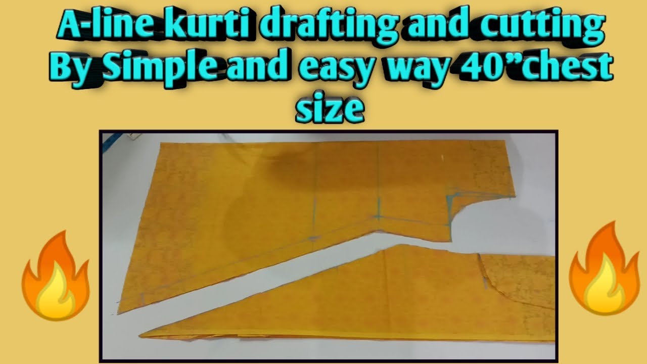 A-line kurti drafting and cutting By Simple and easy way #40