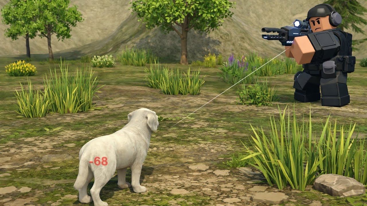Dog Vs Ranger boss fight - Dog Sim Online
