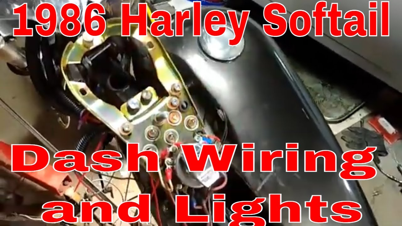 new life automotive 1986 Harley Davidson softail dash wiring, lights and signals