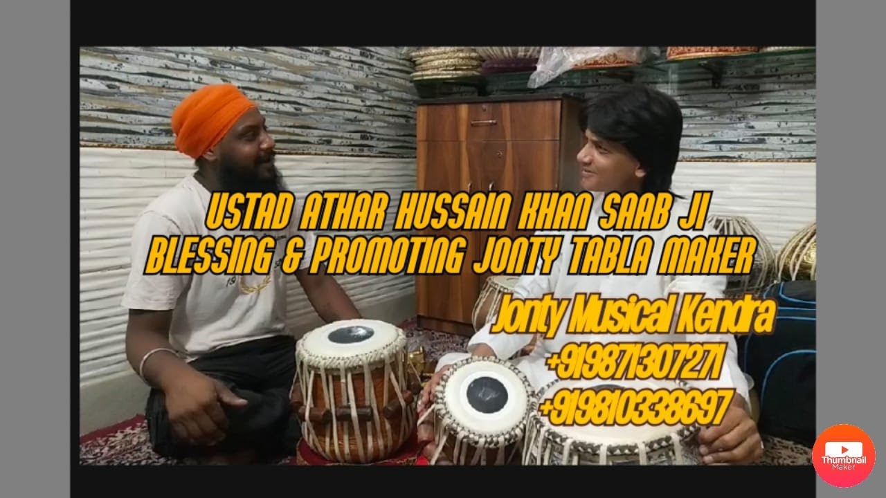 Ustad Athar Hussain Khan World Famous Tabla & Ghazal Artist Appreciating, Blessing Jonty Tabla Maker