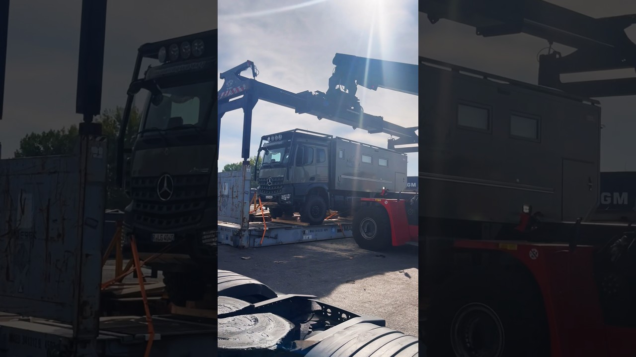 Flat Rack to Container Ship: Expedition Vehicle Journey by Liveandgive4x4 #4x4adventures