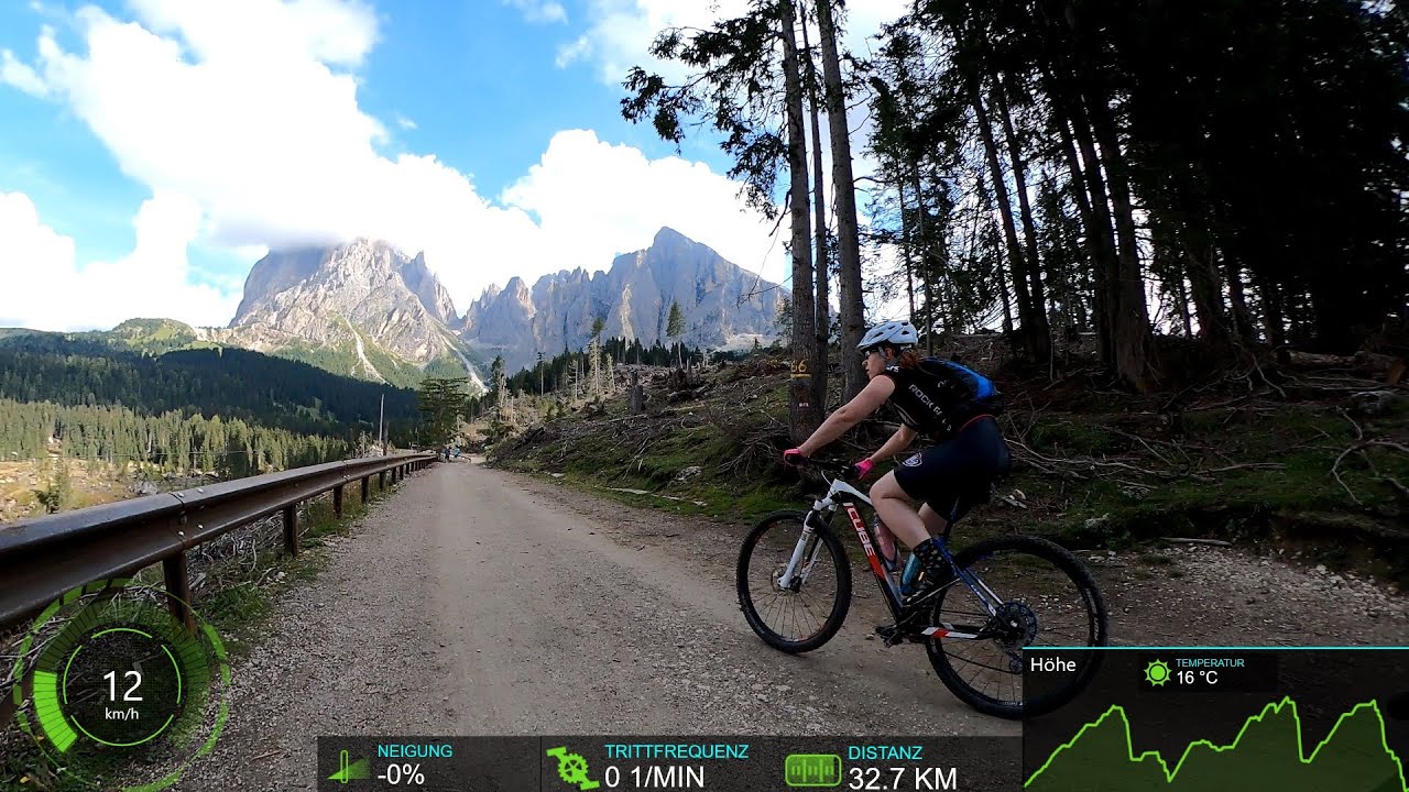 Ultimate 2 hour Scenic MTB Cycling Workout Alps 🚵‍♂️😎 Langkofel Dolomiti Italy Garmin 4K