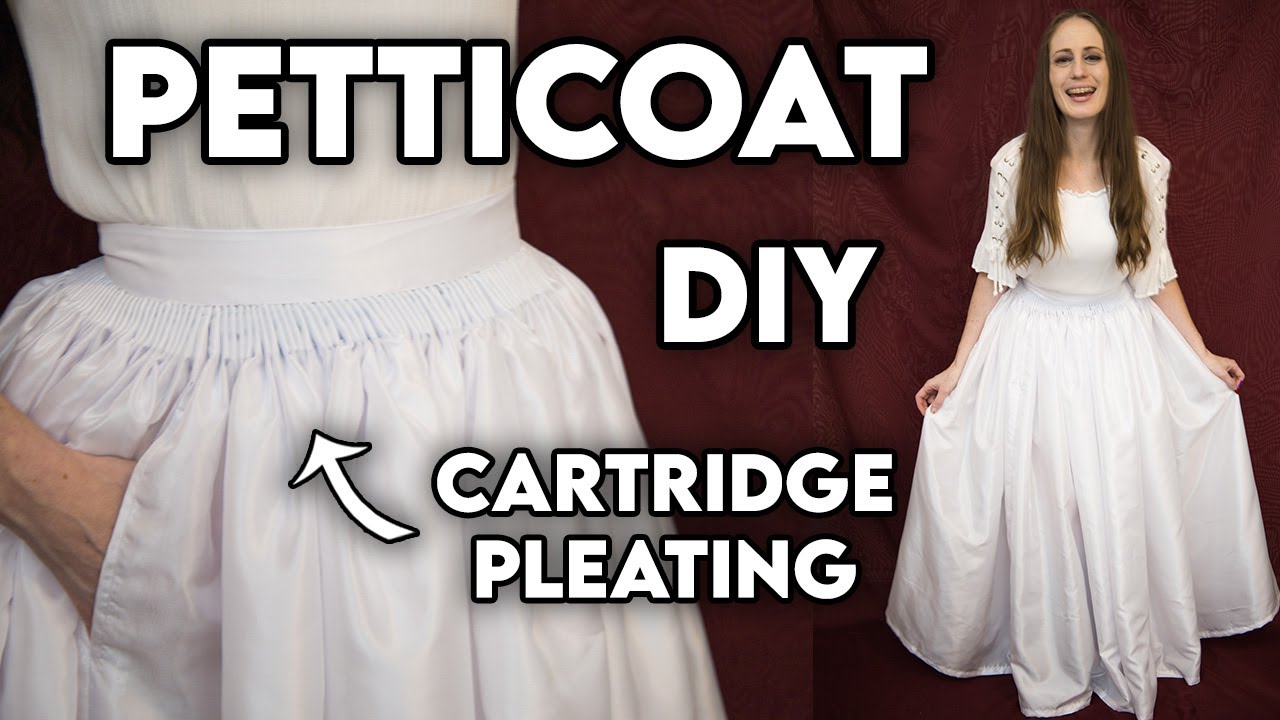 How To Make A RECTANGLE SKIRT | Easy Cartridge Pleated Petticoat Tutorial