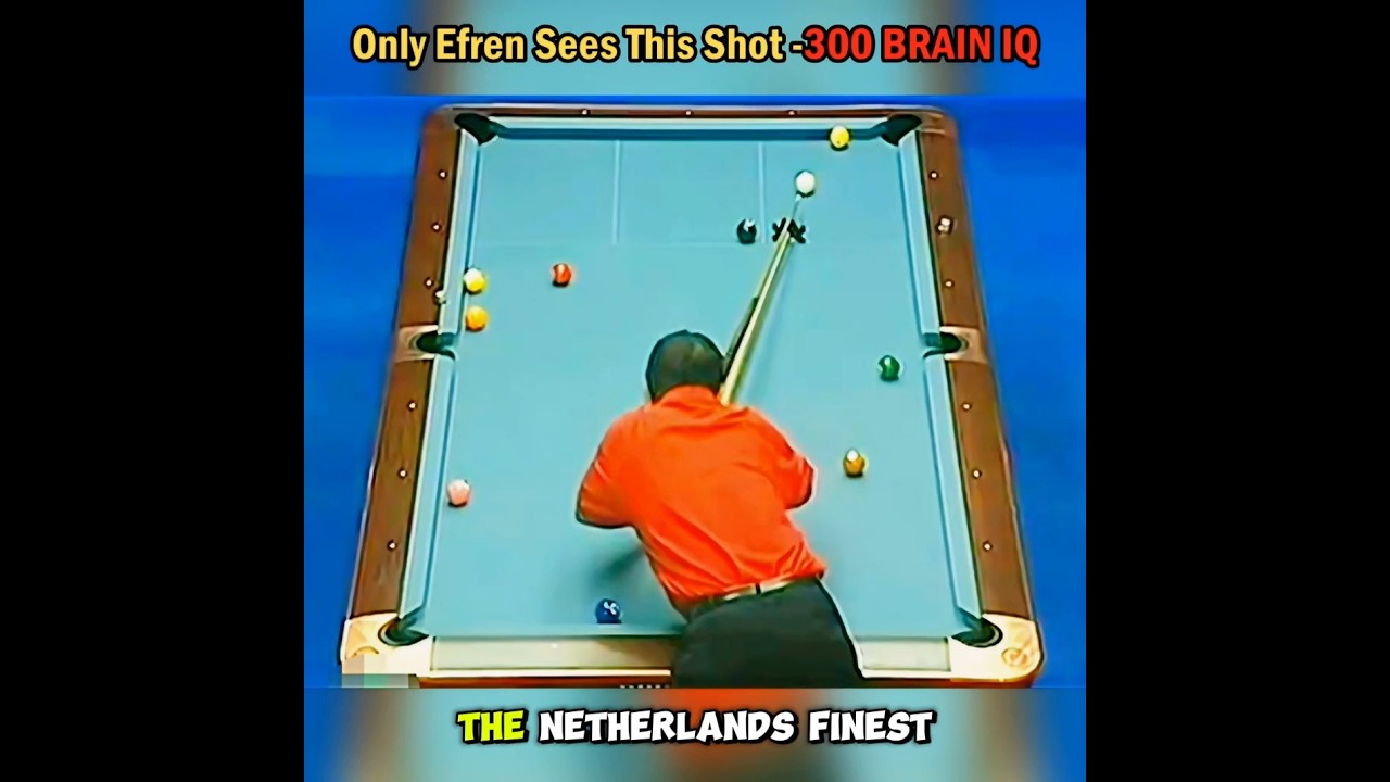 Only Efren Reyes sees this shot -300 Brain IQ!