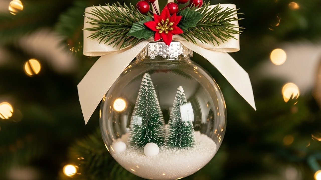 Christmas Ornament that looks so good | DIY Clear Fillable Ornament