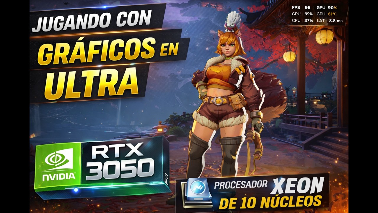 Jugando Marvel Rivals con procesador xeon y rtx3050 con graficos en ultra