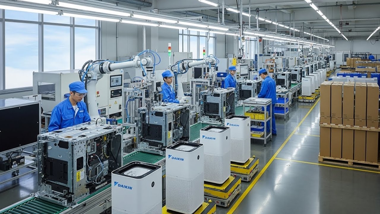 How Daikin Air Purifiers Are Made 🏭 Japanese Appliance Factory Tour – Clean Air Technology
