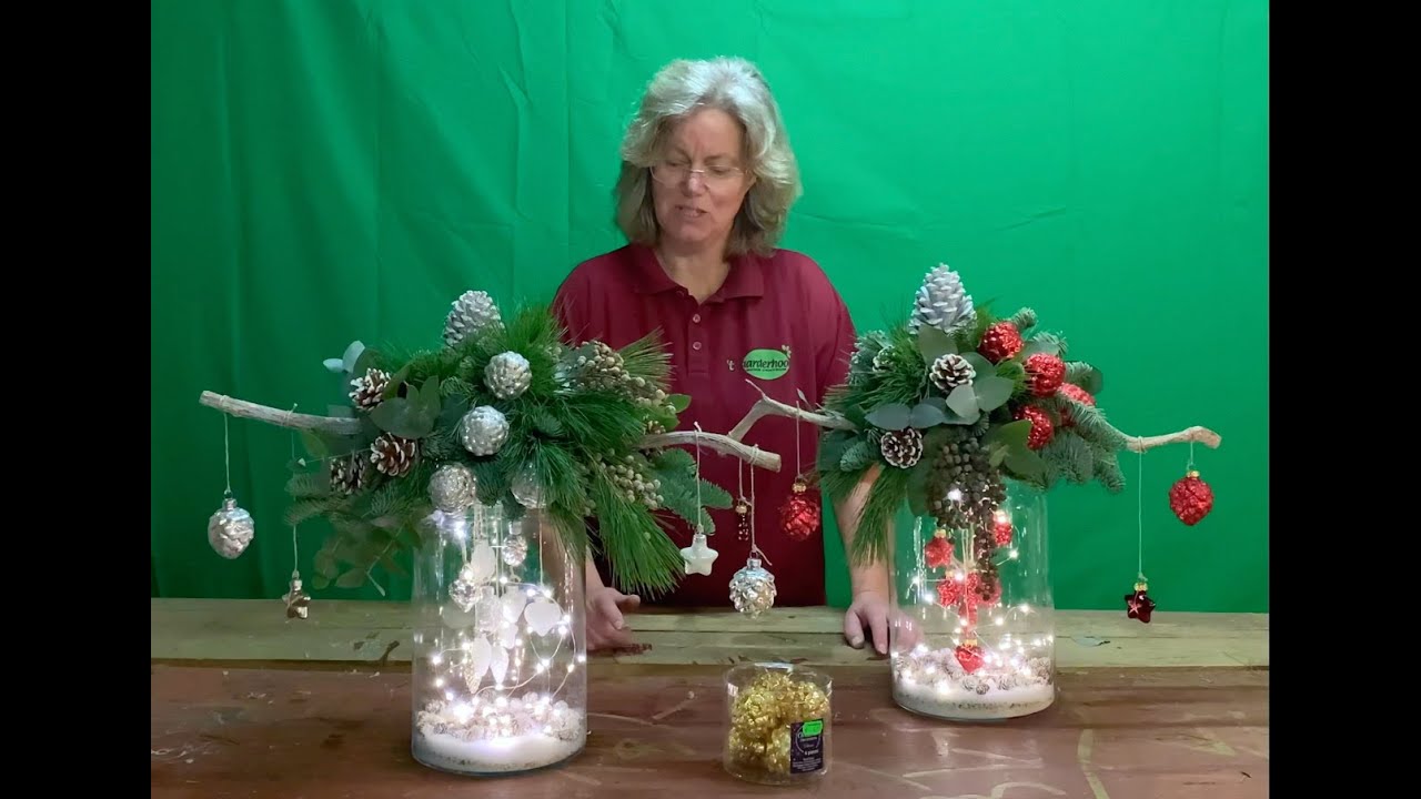 Royale kerst glasvaas 2