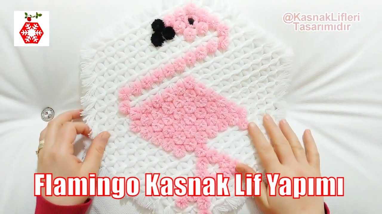 ✅ Flamingo Ponponlu Kasnak Lif Modeli Yapılışı | Kasnak Lif Nasıl Yapılır? 🧡