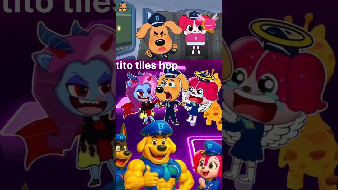 Sheriff Labrador 🆚Police Officer 🆚 Sheriff Papillon 🆚 Sheriff Labrador 🎶 Tiles Hop EDM Rush #90