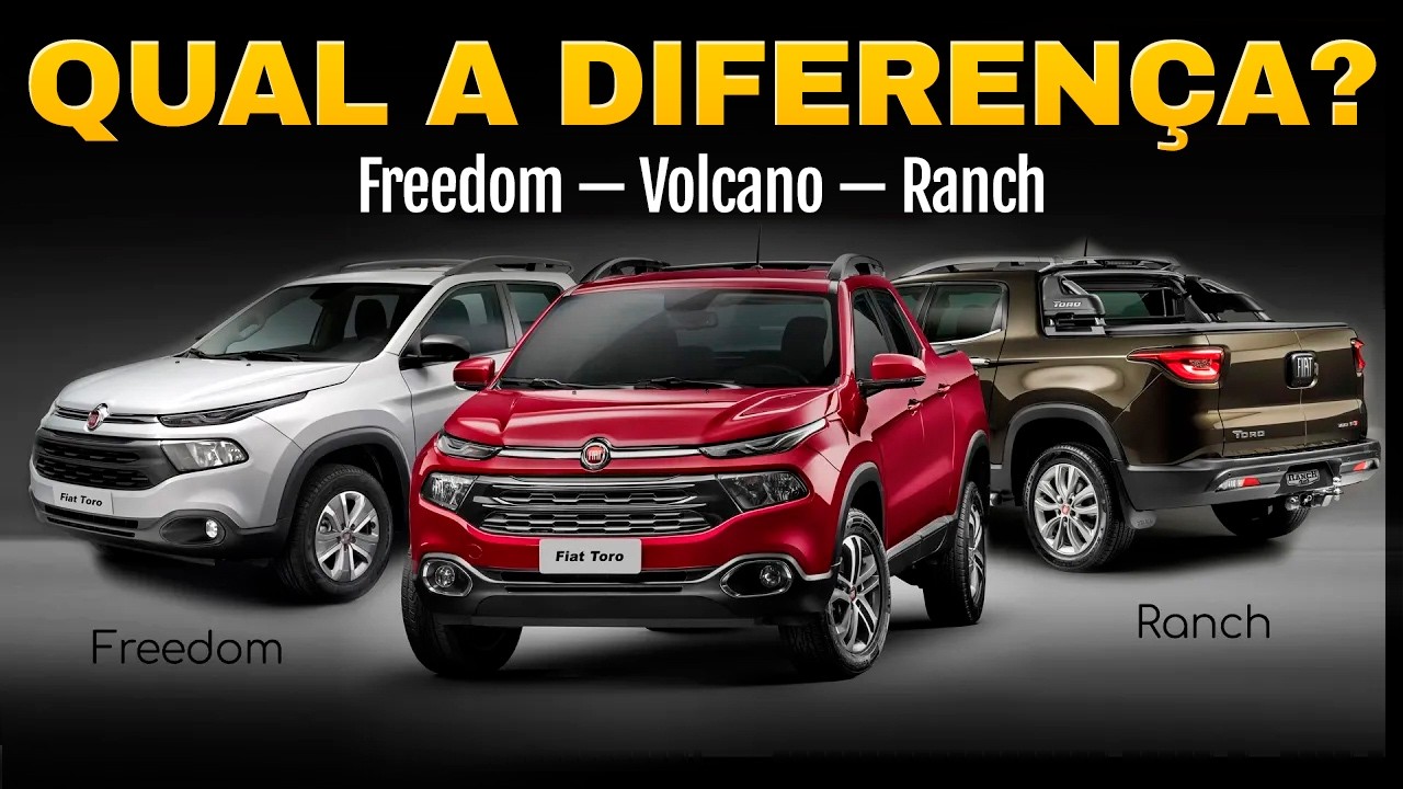 Diferenças das versões da Fiat Toro: Freedom, Volcano, Endurance e Ranch