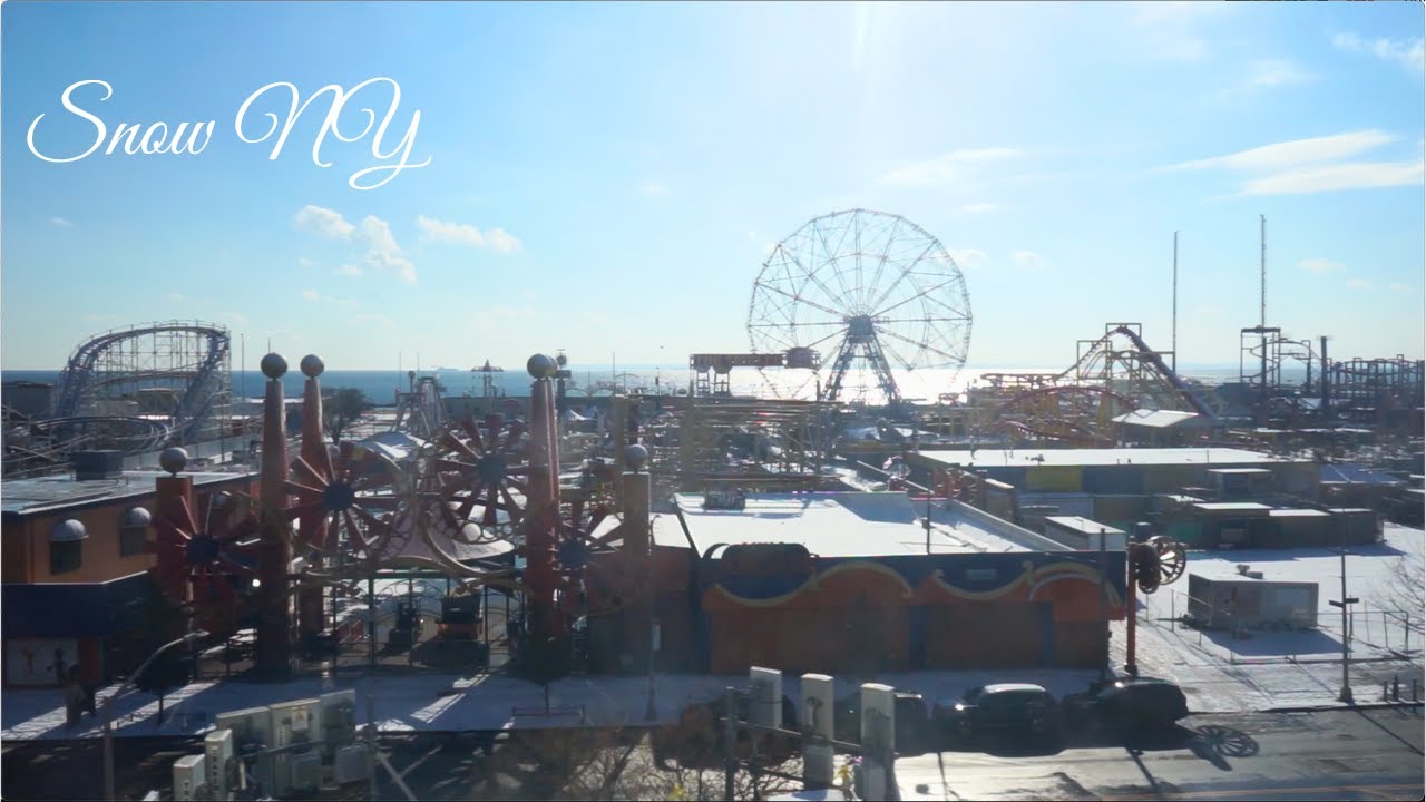 Snow Views from Subway Coney Island Brooklyn NY 2026