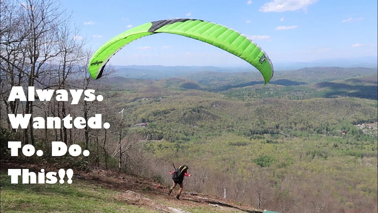 My First Stages of Paragliding! Running Off a Mountain