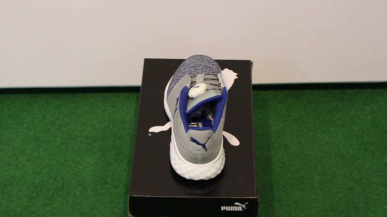 PUMA GRIP FUSION SPORT DISC JUNIOR GOLFSKO NAVY GR&Aring;