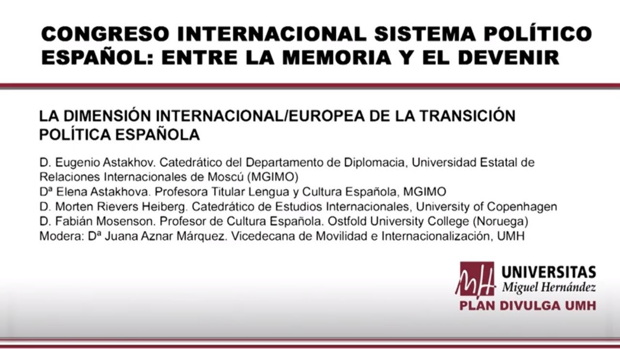 LA DIMENSIÓN INTERNACIONAL EUROPEA DE LA TRANSICIÓN POLÍTICA ESPAÑOLA