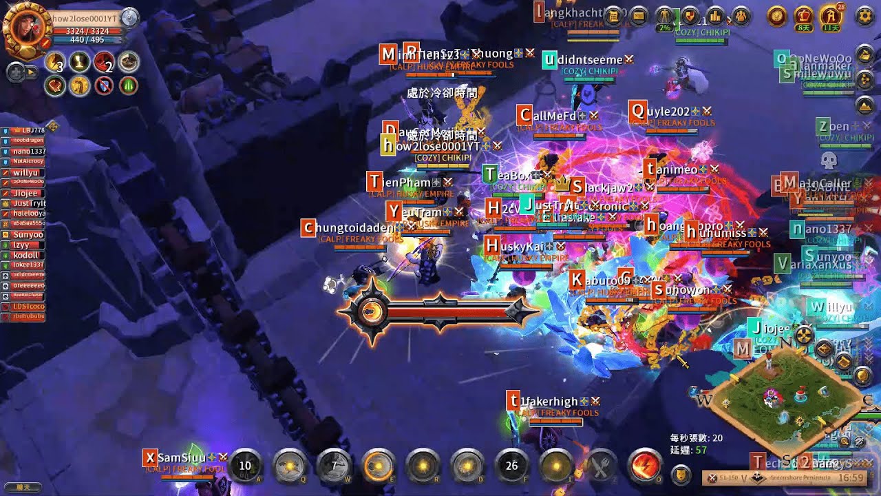 albion online 16utc 城堡 阿瓦隆拳 完美繞後，一波結束