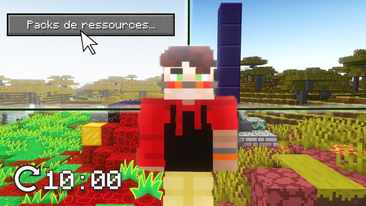 Minecraft mais mon TEXTURE PACK change toutes les 10 MINUTES