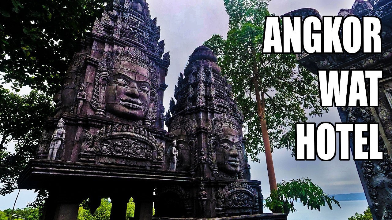 Abandoned Angkor Wat-Themed Hotel Stealth Camping (FAIL)