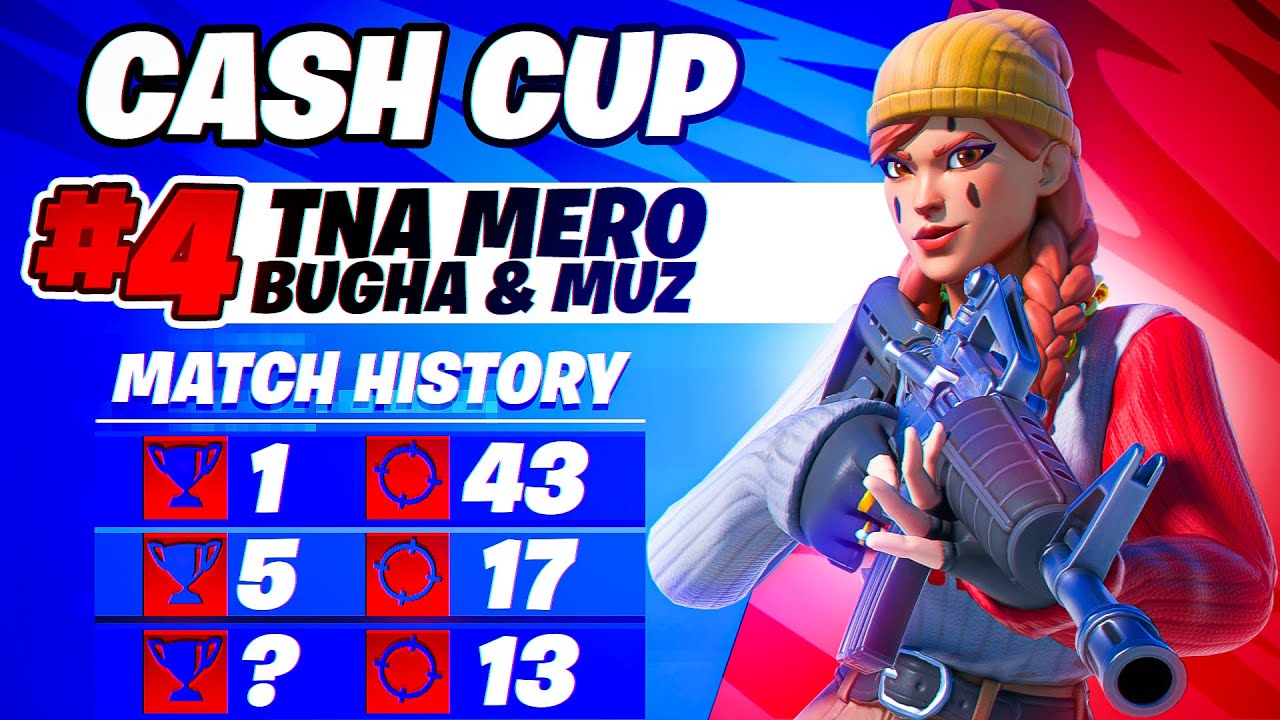 4TH In TRIOS CASH CUP 🏆 w/ Bugha & Muz | Mero
