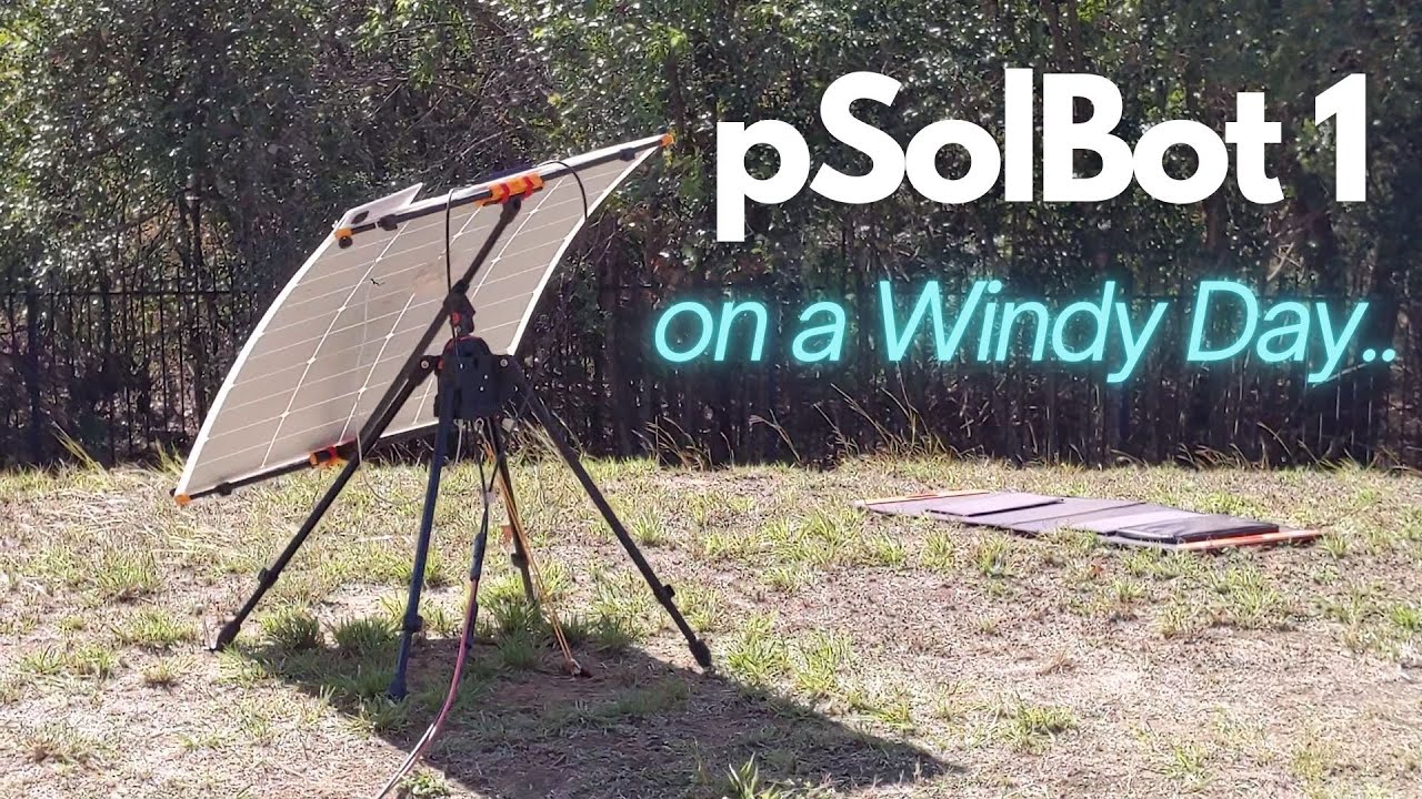 pSolBot 1 - Tips for securing the portable solar robot system on a windy day. #camping #solar #robot