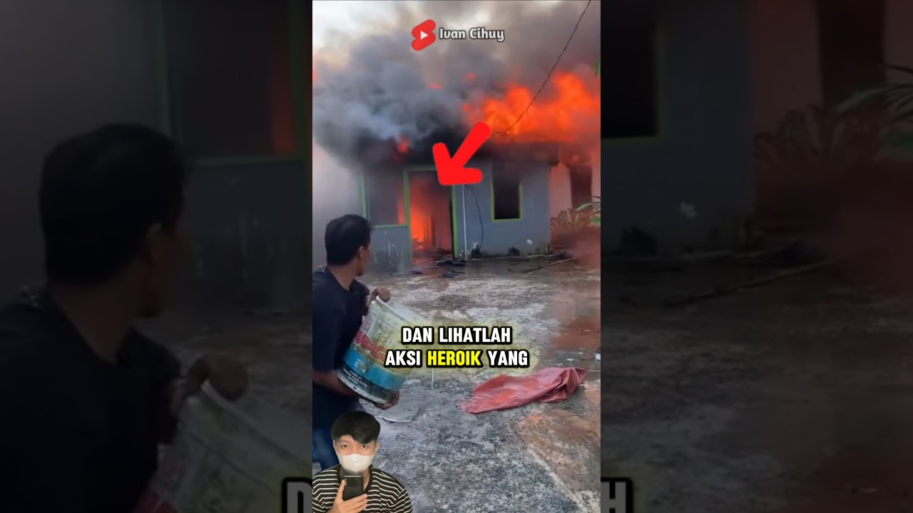 Bapak ini melakukan aksi heroik saat terjadi kebakaran hebat