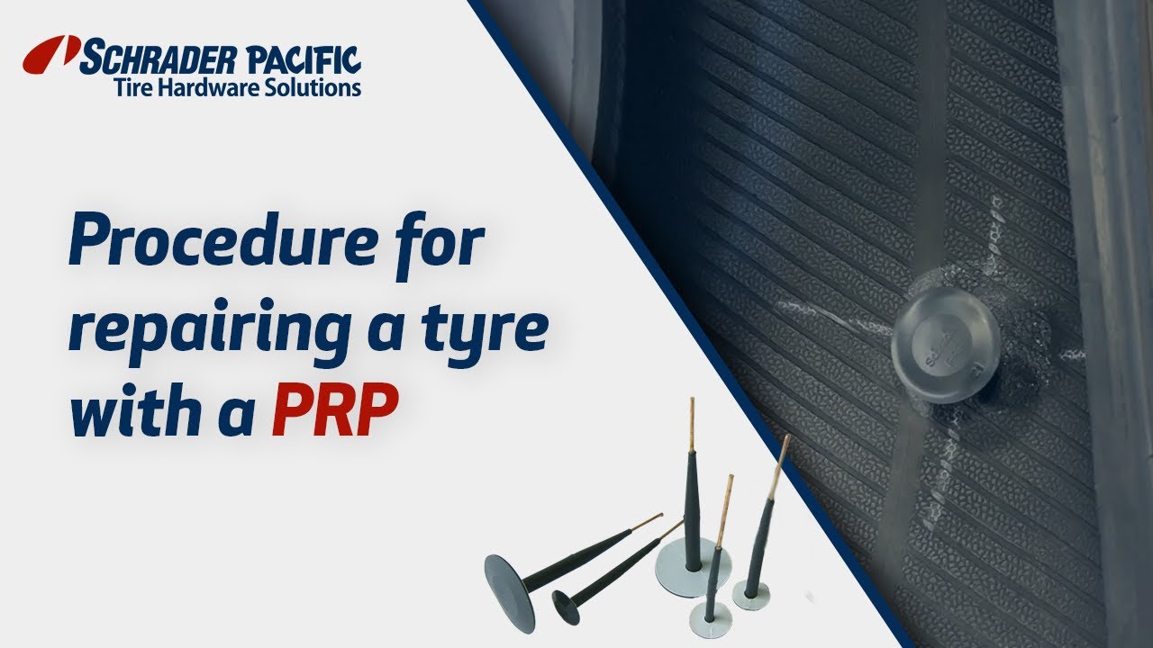 Procedure for repairing a tyre with a Schrader PRP