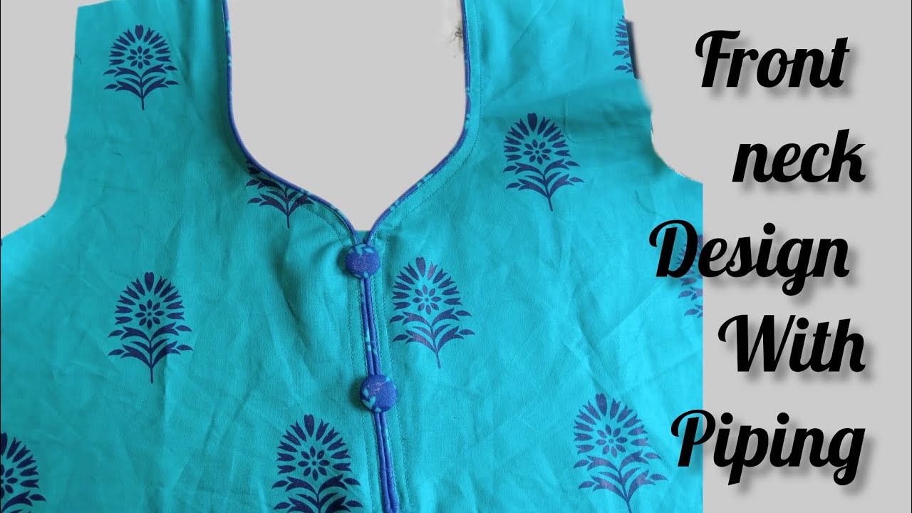 Front Neck Desing with piping | #neckdesing | #moonmoon0789
