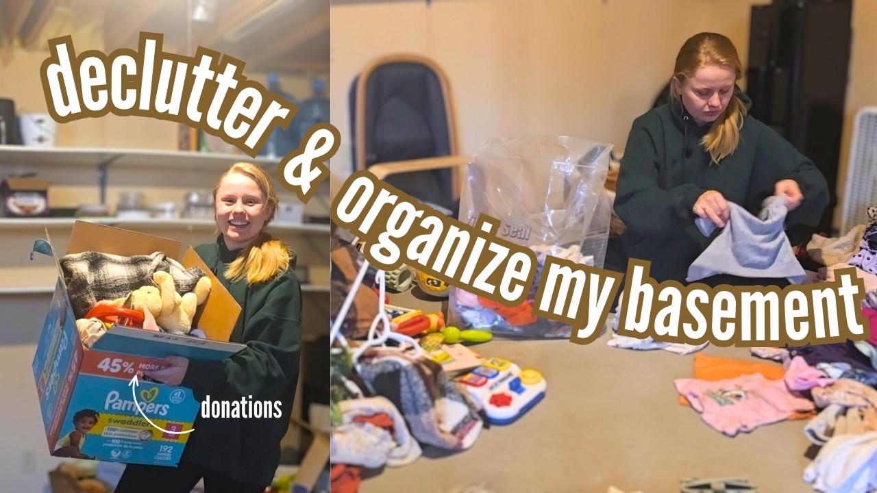 DECLUTTER & ORGANIZE my basement with me | forgotten items
