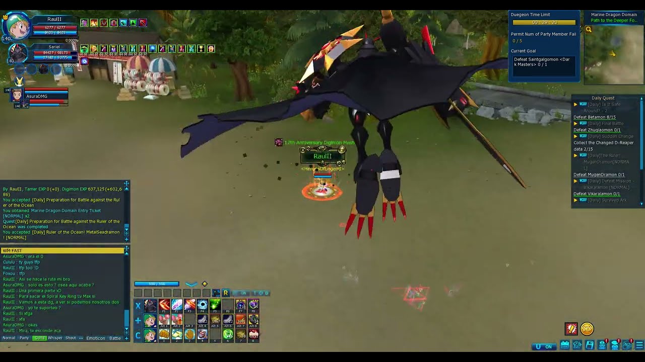 MetalSeadramon DG con AsuraDMG l NADMO l Digimon Masters Online