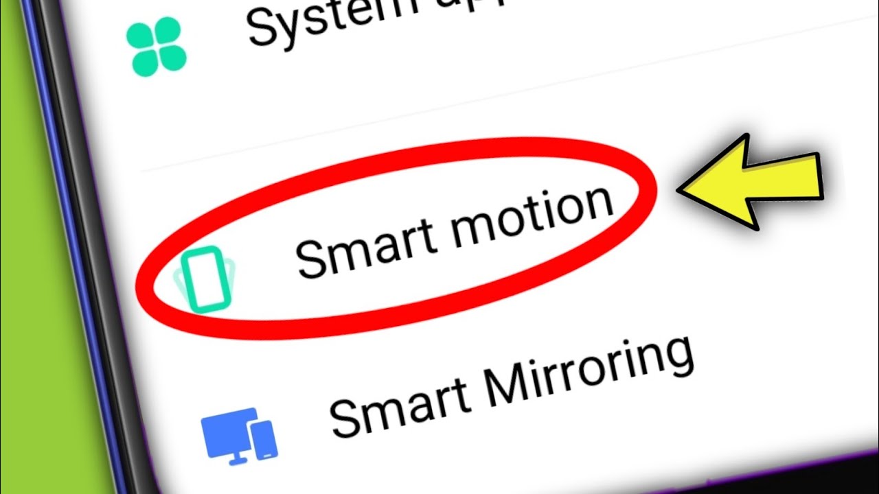 Smart Motion Settings in Android Smart Phone Vivo v19