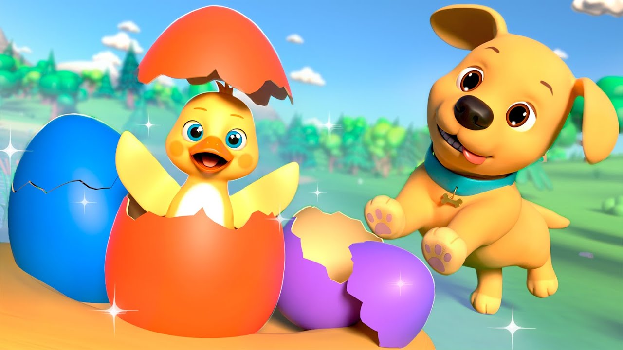 Five Little Ducks(Learn Colors Song) | Surprise Eggs  | Nursery Rhymes & Kids Song