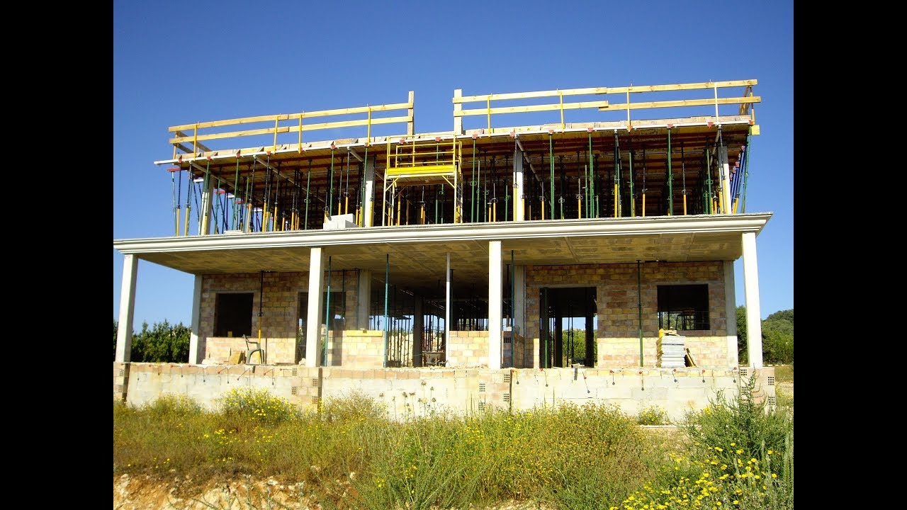 Forjado reticular. Construir una casa paso a paso. Capítulo 22 terminación de la estructura