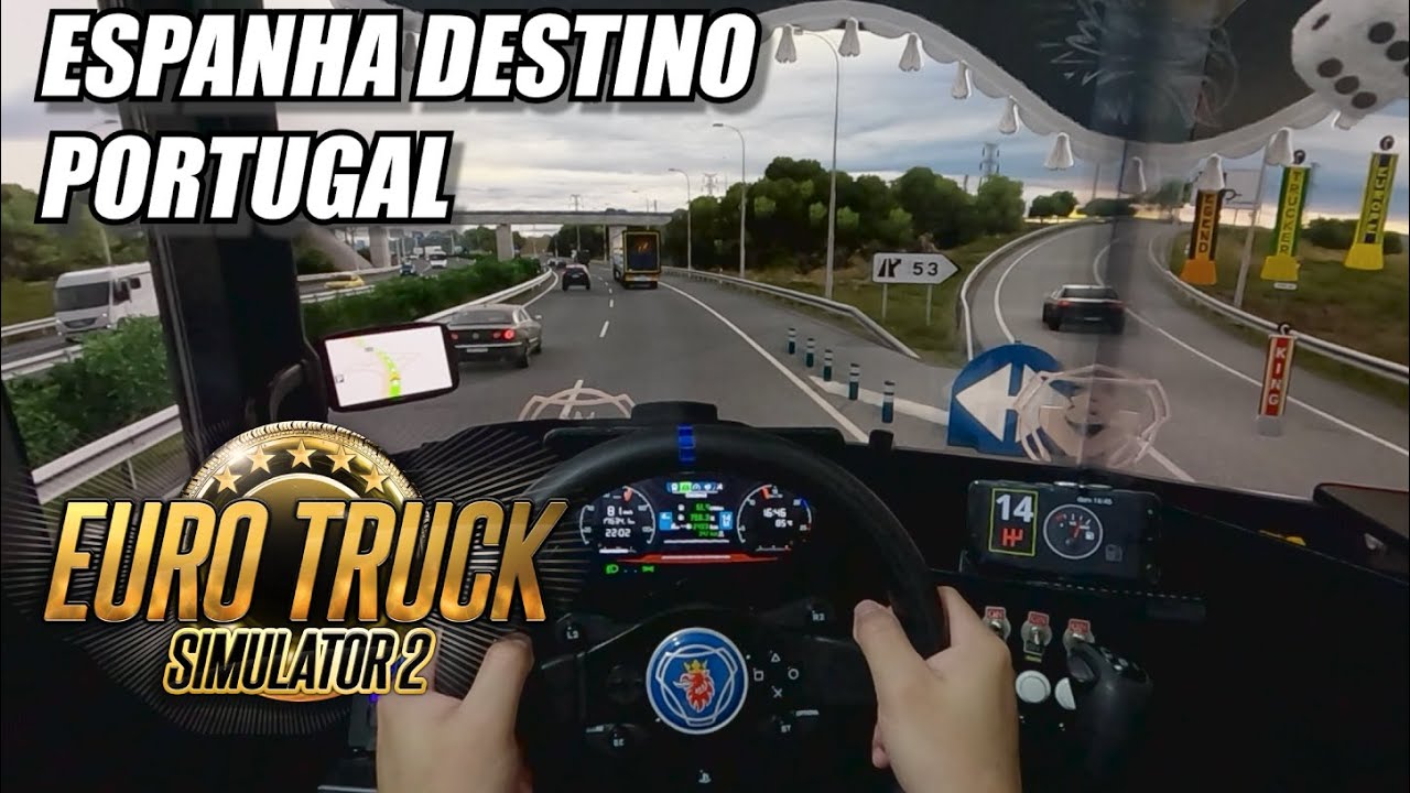 PORTUGAL ONBOARD SCANIA V8 - VIAGEM REALISTA COCKPIT TR&Ecirc;S MONITORES