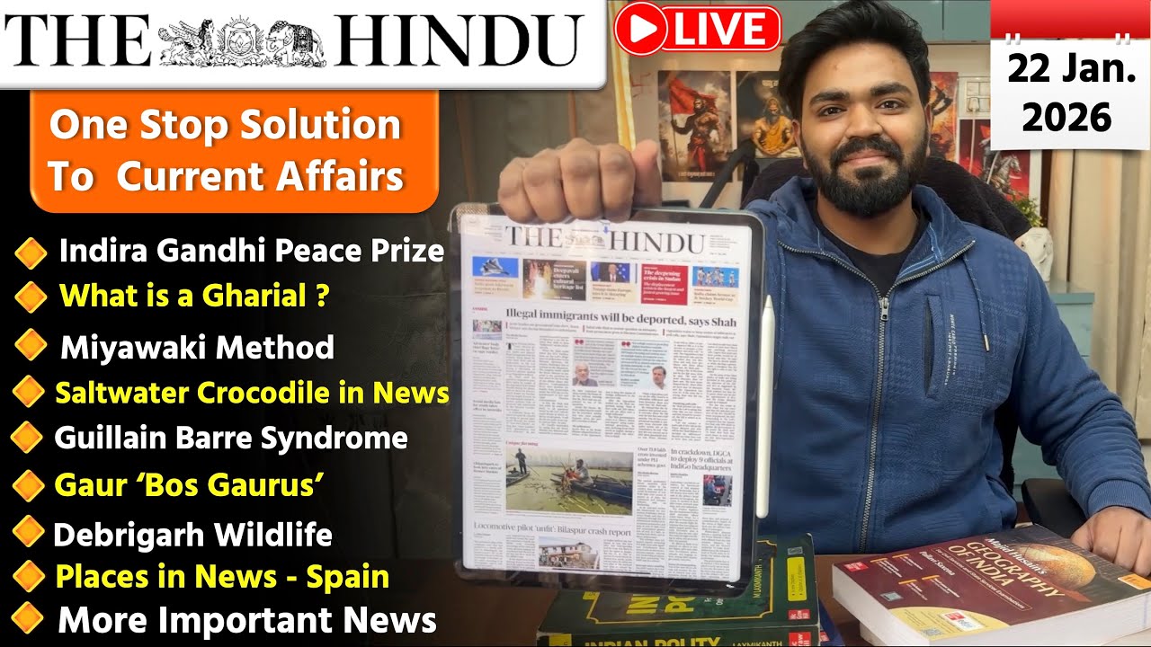 22 January 2026 | The Hindu Newspaper Analysis Today | Editorial Analysis  | Current Affairs Today