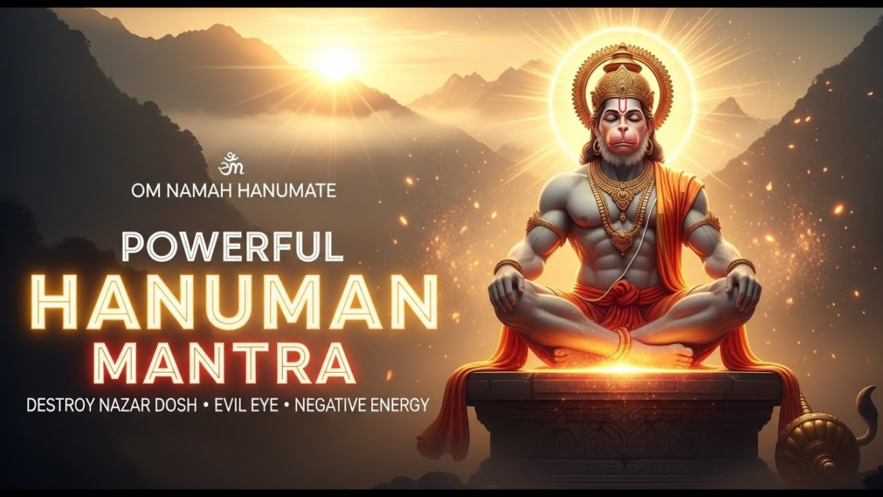 Om Namah Hanumate | Powerful Hanuman Mantra | Destroy Nazar Dosh, Evil Eye & Negative Energy