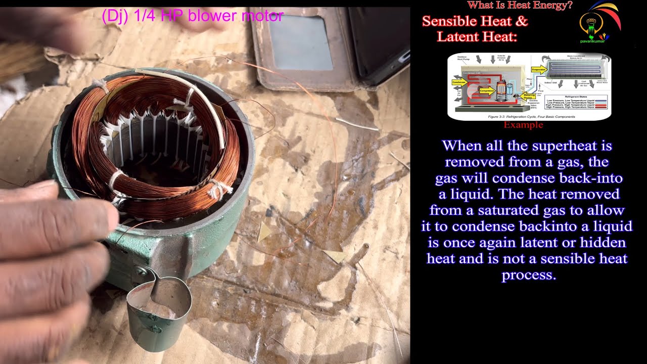 Induction Blower Motor 1/4 Winding // Heat of Energy //HVAC //Single Phase Induction #trending #ele