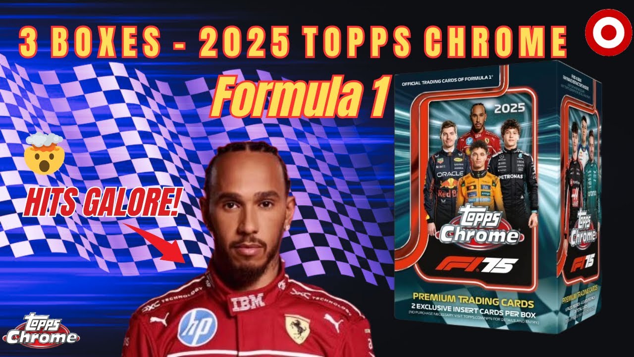 Is This Normal?!😳 2025 Topps Chrome F1 75th - Mini Hobby Boxes!@Formula1#topps#lewishamilton