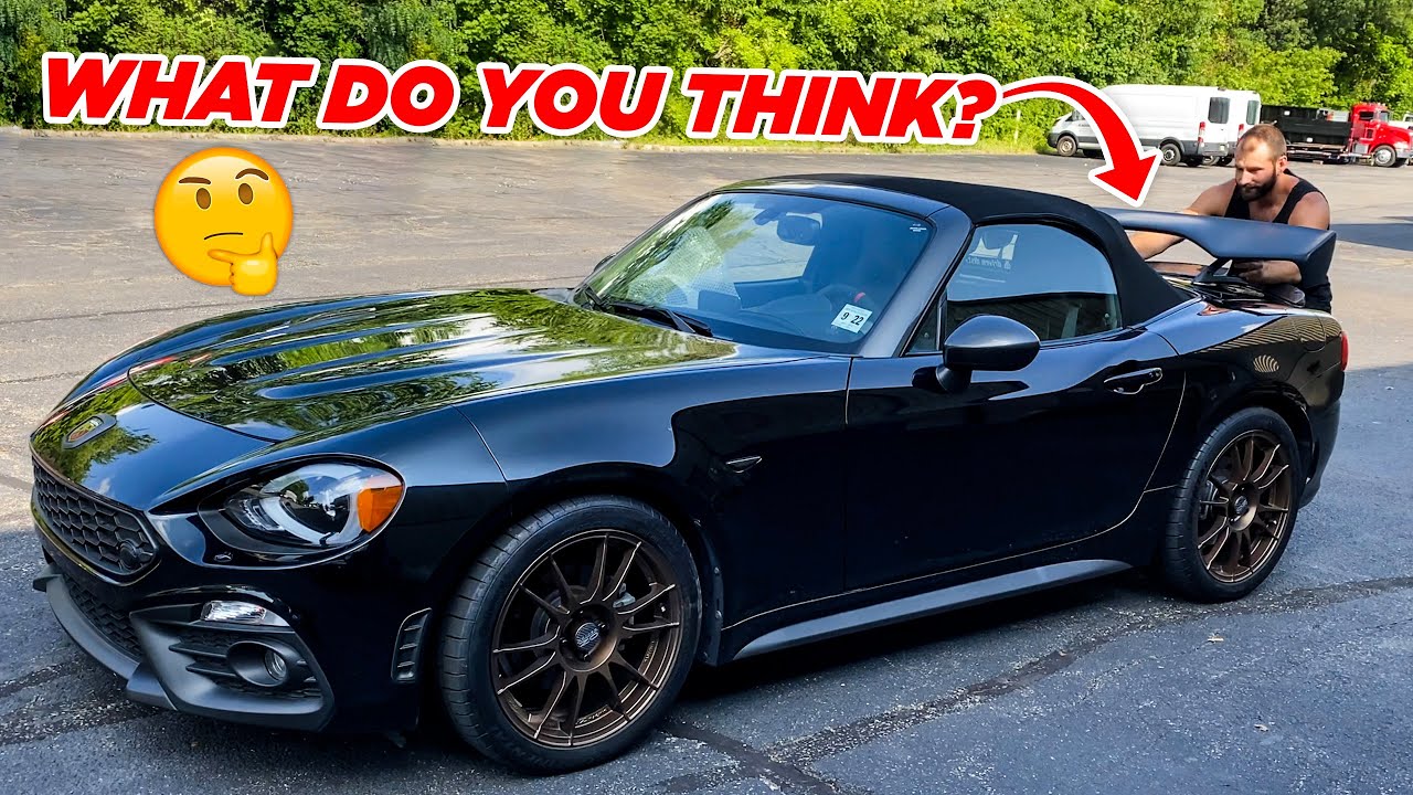 S2000 CR Style Wing on Fiat 124 Spider Abarth