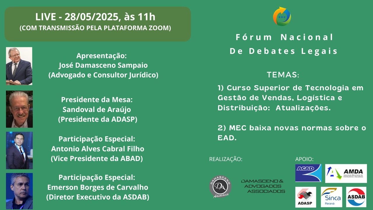 Fórum Nacional de Debates Legais 28/05/2025
