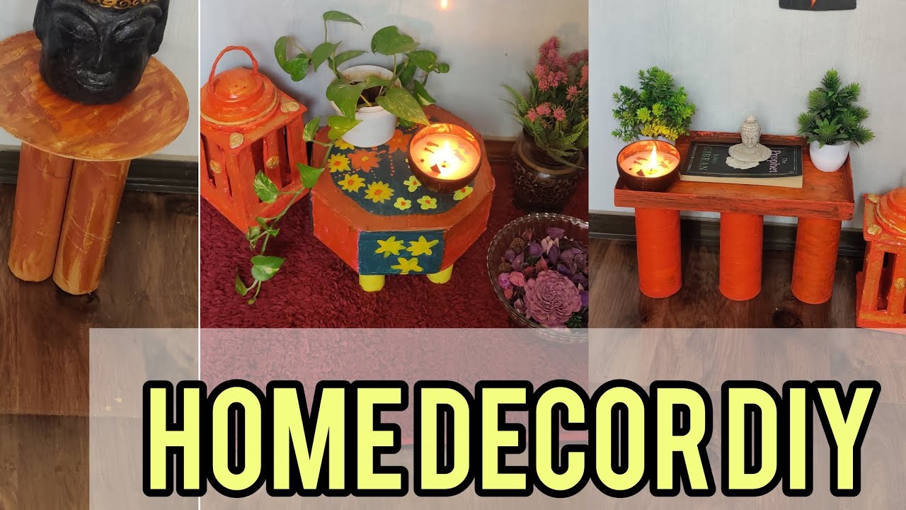 DIY Decor table from waste material #recycle#best out of Waste 