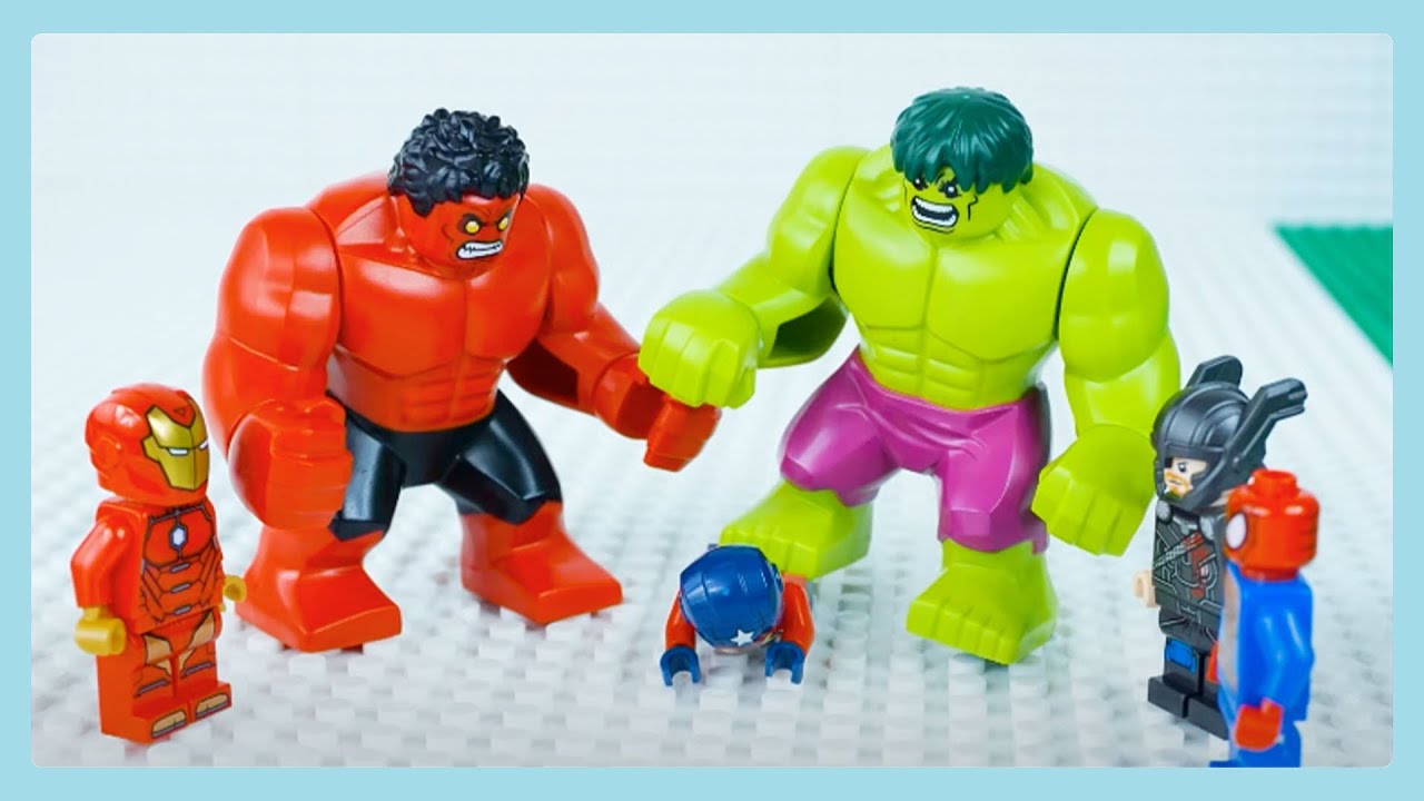 LEGO Red Hulk Avengers Team Up | Marvel LEGO Stopmotion | Billy Bricks | Wildbrain Superheroes