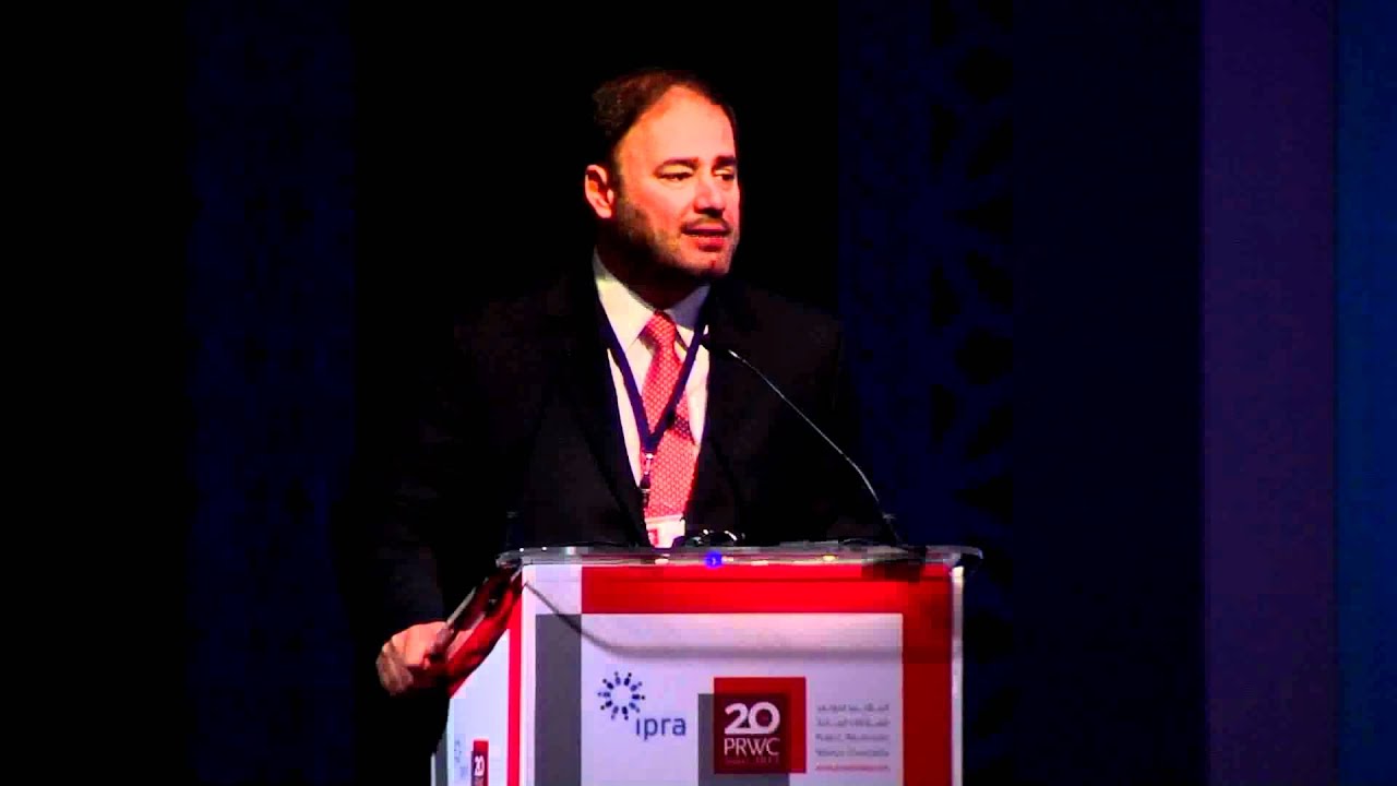 Wadah Khanfar Co-founder of Sharq Forum in Qatar speaks at the PRWC