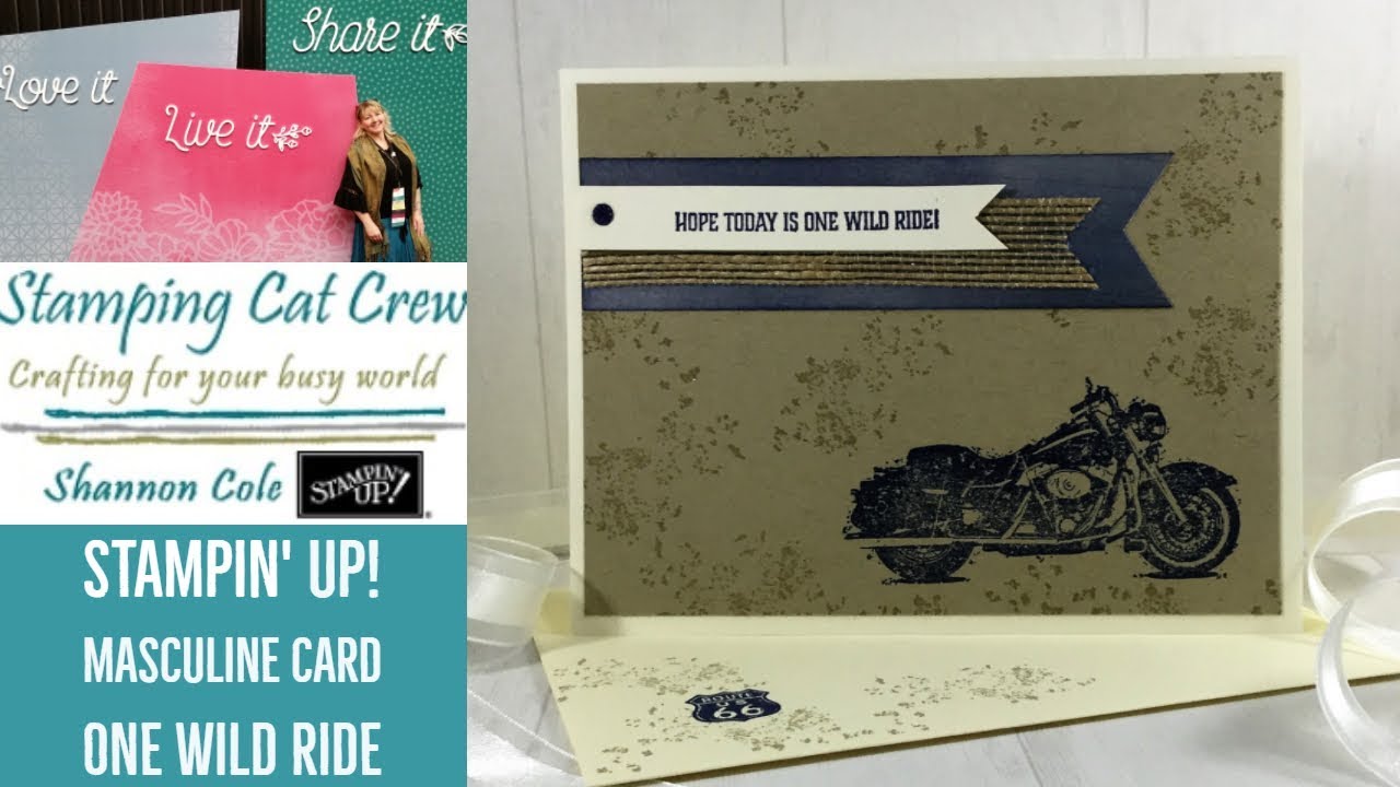 Stampin Up One wild ride grunge masculine card