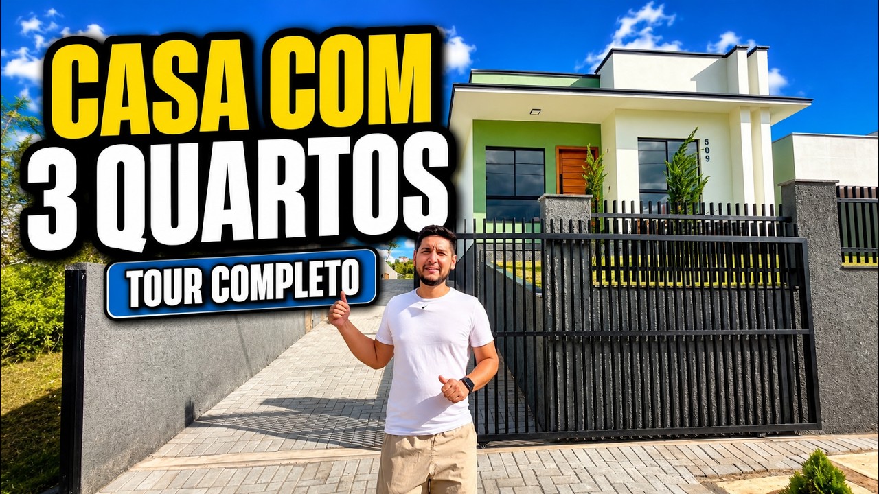 Casa com TRÊS QUARTOS em INDAIAL-SC 🥰🏡