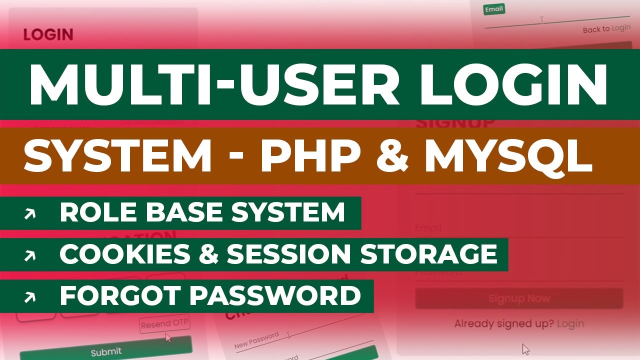 Multiple User Login in Php Cookies & Session - Like Gmail with Verification [Part-1] #newtoyou