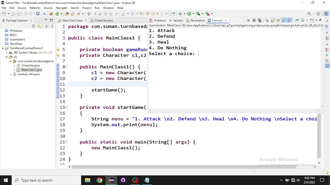 Let's Make a Game: Simple Turn-Based Combat System in Java | Heal Over Time & Armor Buffs Explained