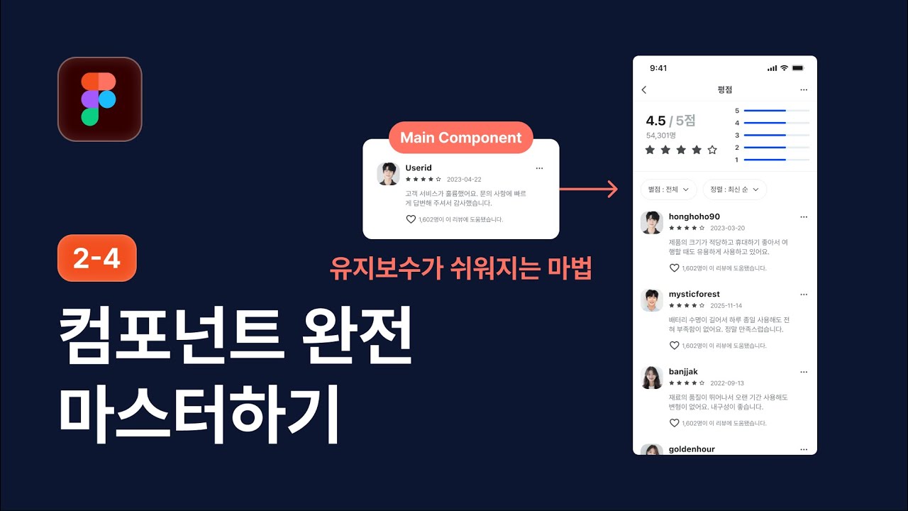 피그마 컴포넌트 완전 마스터하기 - 피그마 강좌 2-4